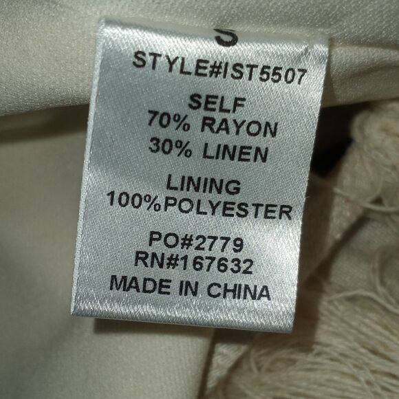 Lilyful Cream Vacay Tassel Pant Set with Fringe Sz.S NWT - Picture 12 of 13